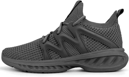Vista 3 de Pujcs Zapatos antideslizantes para hombre, para caminar, trotar, entrenamiento, fitness, ligeros, transpirables, para gimnasio, atletismo, tenis