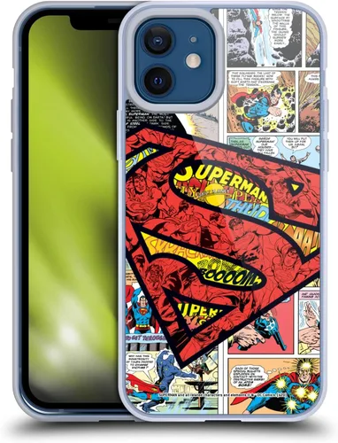 Vista 111 de Head Case Designs Funda de gel con licencia oficial de Superman DC Comics Collage Comicbook Art [protección de grado militar] compatible con Apple