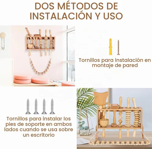 Vista 2 de Meifuly Herramientas de masaje de terapia de madera 13 en 1 con estante de almacenamiento de lujo, kit completo de masajeador de madera