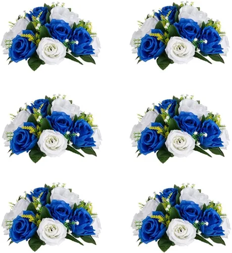 Vista 38 de Centros de mesa de flores para mesas de boda: decoraciones de mesa de Halloween, bolas de flores negras, centros de mesa para compromiso, ceremonia