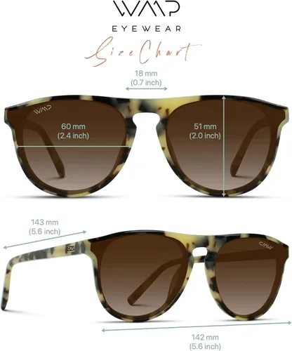 Vista 7 de WMP Eyewear - Gafas de sol redondas modernas One Bridge