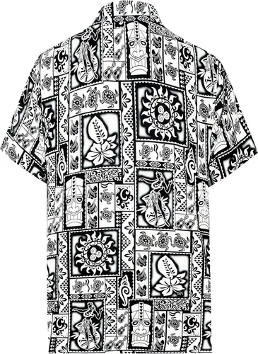 Vista 2 de HAPPY BAY Camisas casuales divertidas de playa con botones para hombre