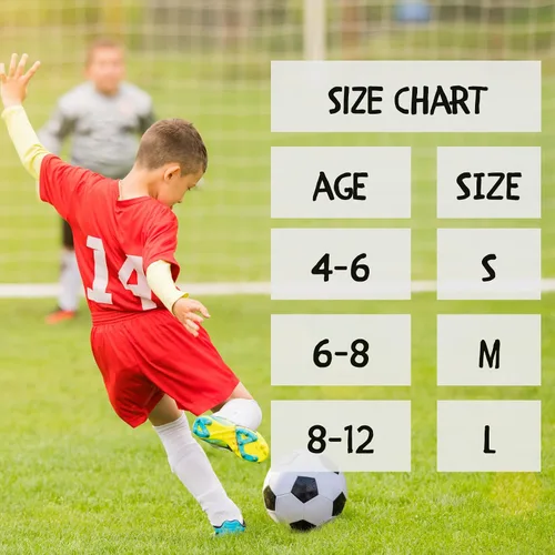 Vista 4 de Calcetines de fútbol para niños, calcetines de fútbol para niños y niñas, para niños de 4 a 12 años