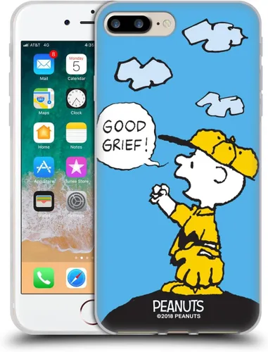 Vista 40 de Head Case Designs Funda de gel suave con licencia oficial de Peanuts Autumn Charlie Brown compatible con Apple iPhone 7 Plus/iPhone 8 Plus