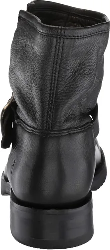 Vista 3 de Frye Veronica Botines para mujer hechos de cuero cepillado de grano completo con herrajes de metal antiguo e impermeables construcción de ribete