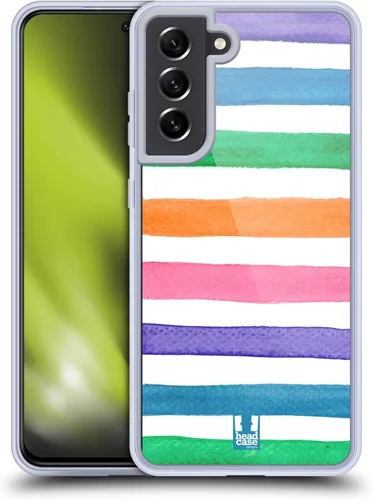 Vista 8 de Head Case Designs Funda de gel de rayas de acuarela de playa [protección de grado militar] compatible con Samsung Galaxy S21 FE 5G y compatible