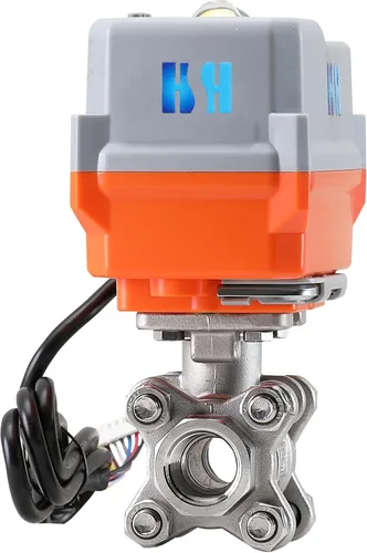 Vista 12 de 2 vías 1 "DN25 24VAC/DC 4-20mA/0-20mA Actuador proporcional de acero inoxidable 304 Válvula de bola motorizada de control de modulación integral