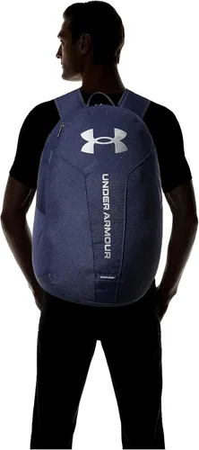 Vista 6 de Under Armour Unisex-Adult Hustle Lite Backpack , (410) Midnight Navy Midnight Navy Metallic Silver , One Size Fits All