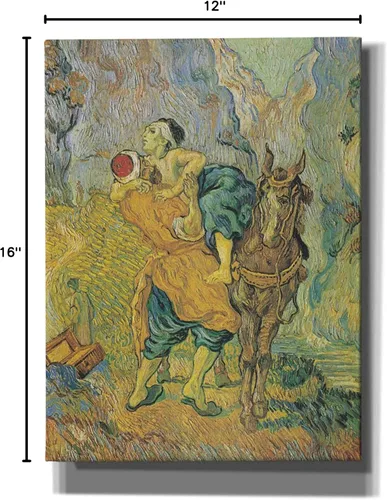 Vista 9 de Epic Graffiti 'Der Barmherzige Samariter' por Vincent Van Gogh, lienzo de arte de pared giclée, 12 x 16 pulgadas