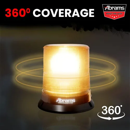 Vista 8 de Abrams StarEye LED Beacon Dome de 7 pulgadas [12 LED] [36 W] Montaje permanente en la parte superior del techo [Clase SAE 1] [30+ patrones de flash]
