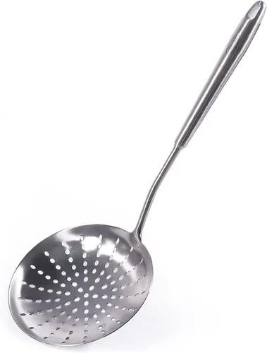Vista 9 de Espumadero con ranuras, [Inoxidable, Formación Integral, Duradero] Newness Cucharón con mango ergonómico al vacío de acero inoxidable 304, diseño