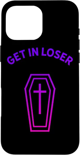 Vista 19 de Pastel Goth Aesthetic Black Gradient Coffin Get in Loser Emo Case for iPhone 17