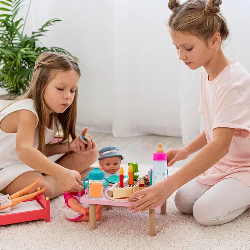 Vista 7 de Juego de 15 botellas mágicas de accesorios para muñecas de bebé, juguete de alimentación con botellas de leche de jugo, kit de alimentación