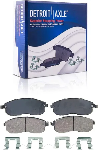 Vista 7 de Detroit Axle - Kit de freno delantero para Nissan Altima Sentra 07-10, repuesto de pastillas de freno de cerámica de freno de disco 2007 2008 2009
