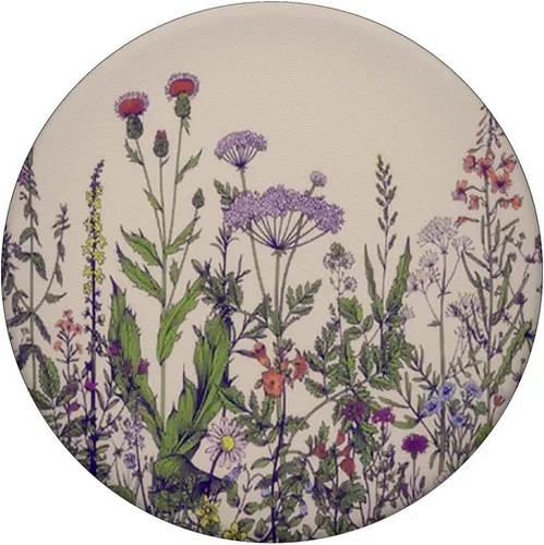 Vista 3 de Lindo diseño simple de flores silvestres floral en beige PopSockets estándar PopGrip