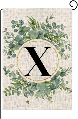 Vista 25 de wyooxoo Bandera de jardín floral con monograma de letra A, de 12 x 18 pulgadas, doble cara para exteriores, familia, apellido, bandera inicial
