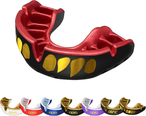 Vista 14 de OPRO Protector bucal Gold Level - Protector bucal moldeable con ajuste cómodo de primera calidad y protección multicapa para boxeo, artes marciales