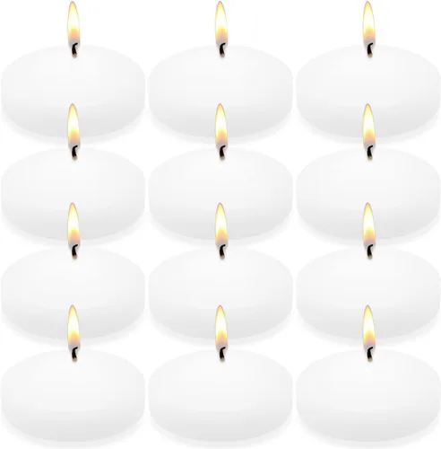 Vista 13 de Velas flotantes rosas de 10 horas, grandes de 3 pulgadas, sin aroma, sin goteo, de cera para piscina y agua, velas flotantes para jarrones, centros