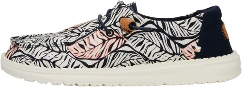 Vista 54 de Hey Dude Wendy Chambray - Zapatos para mujer, mocasines con cordones para mujer, cómodos y ligeros Aurora Blanco 2
