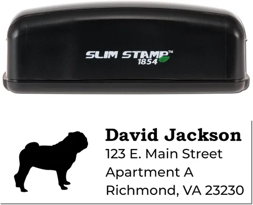 Vista 274 de Airedale Terrier Address Stamp, Custom Airedale Terrier Hand Stamp for Dog Lovers, Duo Rubber Return Address for Pet Owners Montaje manual Duo
