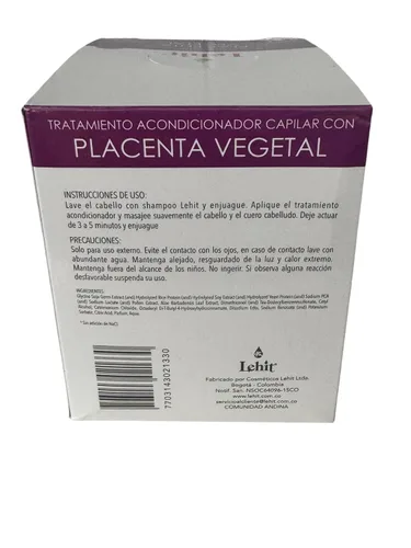 Vista 3 de Lehit Tratamiento Acondicionador Capilar con Placenta Vegetal caja x 20 de 1.06 oz.
