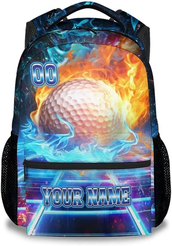 Vista 12 de Mochila personalizada para niños, mochila para niños y estudiantes, mochila deportiva de 17 pulgadas para viajes de primaria, Negro, Tamaño único