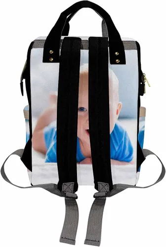 Vista 2 de Mochila personalizada para pañales de perezoso y mariposa para mamá y niñas, color 06, 15x10.83x6.69 Inch (Pack of 1)