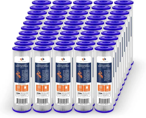Vista 11 de Aquaboon Cartucho de filtro de sedimento plisado para toda la casa de 5 micras de 10 x 2.5 pulgadas para reemplazo de filtro de agua de pozo