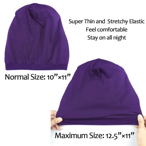 Vista 123 de Alnorm - Gorro con forro de satén y suave banda elástica para hombres y mujeres, talla única Se ajusta a la mayoría