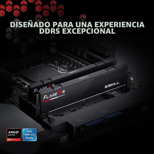 Vista 2 de G.Skill Flare X5 Series DDR5 RAM (AMD EXPO e Intel XMP 3.0) 32GB (2x16GB) Hasta 6000MT/s* CL36-36-36-96 1.35V Memoria de computadora de escritorio