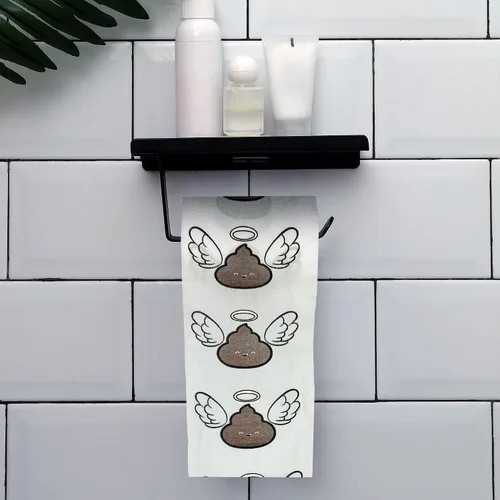Vista 2 de Poop - Decoraciones de feliz cumpleaños para mujeres, hombres, ella, él, 3 capas, 150 hojas, rollo de papel higiénico novedoso, papel higiénico