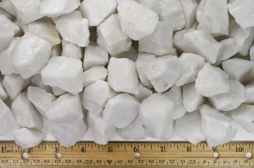 Vista 3 de Fantasia Materiales 1 lb White King Quartz Rough Stones de la India