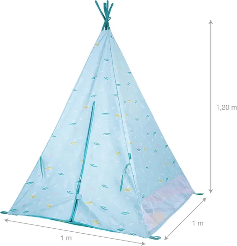 Vista 3 de Babymoov Tipi para interiores y exteriores Tienda de campaña para niños con tapete de juego, bolsa de transporte y clavijas incluidas