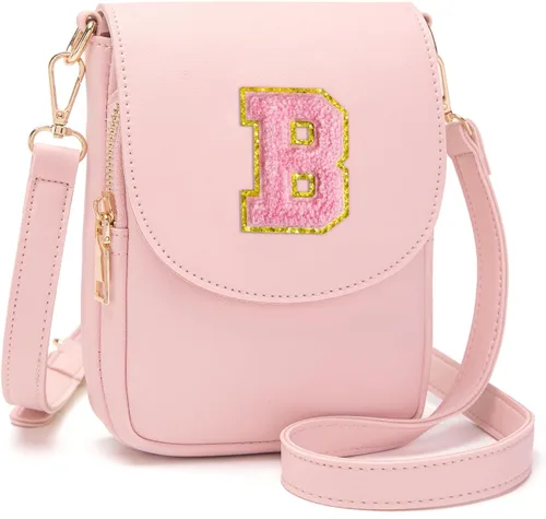 Vista 47 de Viverte Bolso Cruzado para Niñas Adolescentes Pequeñas, Bolso Inicial para Celular, Pequeña Cartera para Niños Pequeños, Bolso de Cuero con Tres