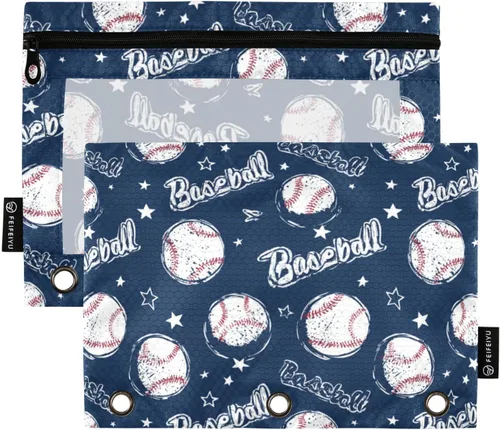 Vista 16 de SHJI Bolsas para carpetas, estuche para lápices Star Galaxy para carpetas de 3 anillas, paquete de 2 bolsas transparentes con cremallera