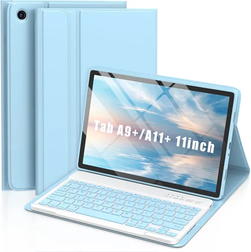 Vista 8 de MMK Funda para Galaxy Tab A11 con teclado (11 pulgadas 2025, SM-X230, SM-X236B), compatible con Galaxy Tab A9 Plus funda con teclado