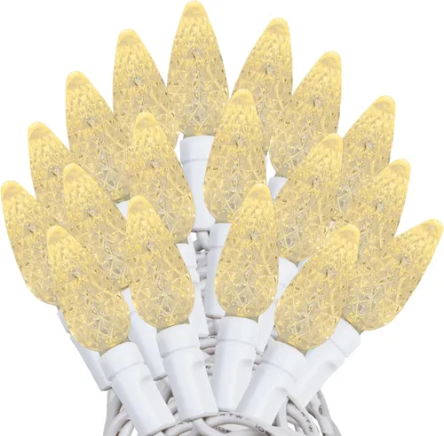 Vista 33 de Novelty Lights - Mini juego de 70 luces C6 LED de Navidad, serie de luces de grado comercial para exteriores, cable verde, 24 pies