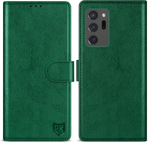 Vista 11 de ZZXX Funda tipo cartera para Samsung Galaxy Note 20 Ultra con bloqueo RFID, ranura para tarjetas, función atril, cierre magnético, funda protectora