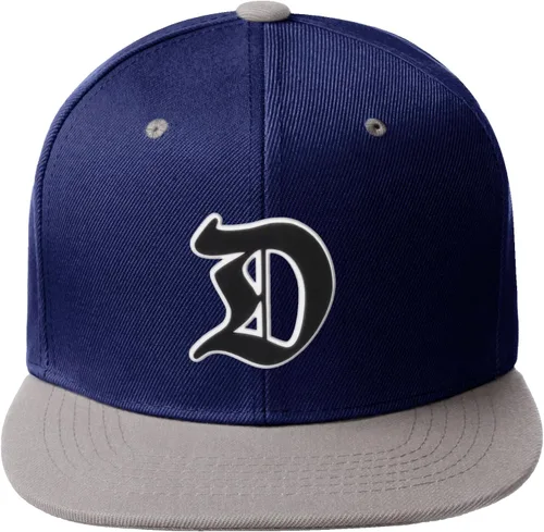 Vista 694 de Daxton Gorra clásica con visera de billete plano con letras del alfabeto inglés antiguo de la A a la Z