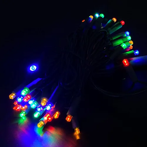 Vista 3 de Juego de luces LED de Navidad de 50 unidades, 5MM de ángulo amplio, luces de Navidad LED para exteriores, para jardín, patio, árboles de Navidad