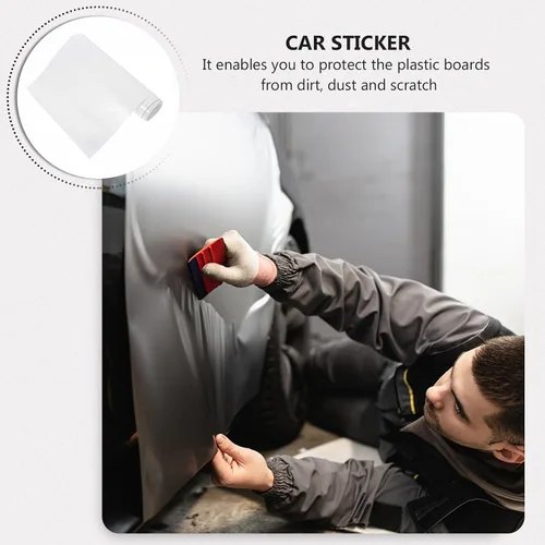 Vista 6 de VOSAREA Película de protección de pintura transparente para automóvil, película protectora interior a granel de 9.8 ft, envoltura de cubierta