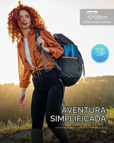 Vista 7 de Covacure - Colchoneta para dormir, colchón inflable de 3.9 pulgadas de grosor con almohada y bomba