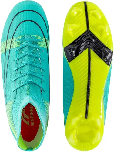 Vista 4 de Mens Soccer Cleats Football Boots Professional Training Turf Mens Outdoor Indoor Sports Athletic Big Boy's Sneaker