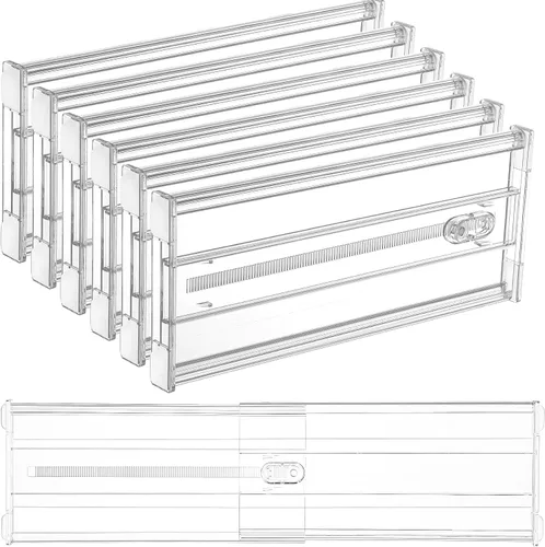 Vista 19 de Vtopmart Separadores de cajones de 2.36” con inserciones expandibles, organizador de cajones de cocina ajustable de 12.8"-22.3", separador