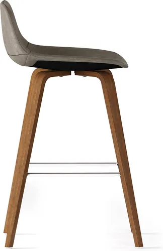 Vista 8 de SIMPLIHOME Randolph Taburetes de mostrador (juego de 2) – asientos de cocina tapizados de madera curvada de 28 pulgadas de altura de asiento