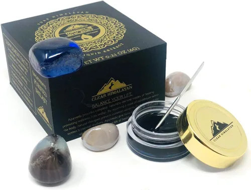 Vista 4 de Resina Shilajit del Himalaya, 60 porciones, auténtica fuente 100% natural de ácido fúlvico y oligominerales (0.21 onzas 2 paquetes) Shilajit
