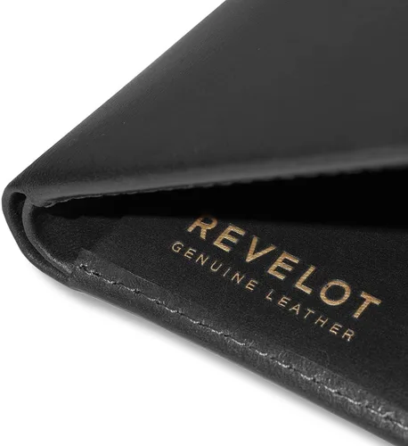 Vista 7 de REVELOT Cartera delgada clásica piel auténtica con bloqueo RFID W2 Negro - Minimalista