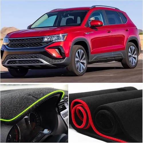 Vista 4 de Cubierta de tapete para salpicadero, consola central interior personalizada compatible con Volkswagen Taos SUV S SE SEL 2022 2023, accesorios