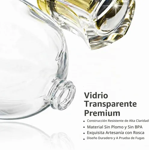 Vista 4 de Paquete de 6 botellas de perfume recargables de 1.7 fl oz/1.7 onzas, botella atomizadora de perfume de vidrio vacía, botella de viaje de colonia