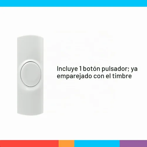 Vista 4 de GE Kit de Timbre Inalámbrico, Receptor que Funciona con Batería, 1 Timbre de Puerta con Botón Pulsador, 2 Melodías, 4 Niveles de Volumen campanilla